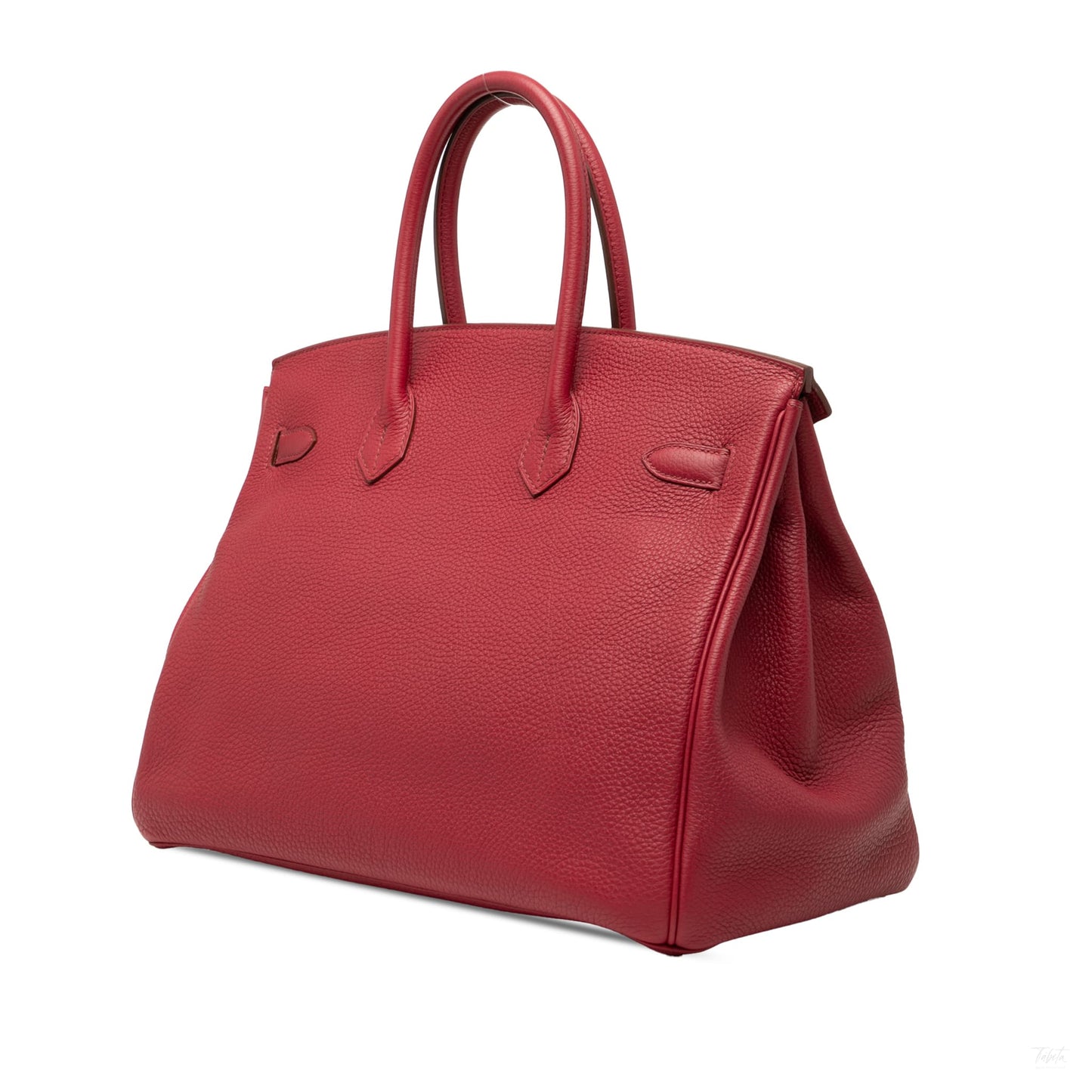 Second hand Hermes Birkin 35 Togo Leather Top - handle Bag Rouge Casaque - Tabita Bags