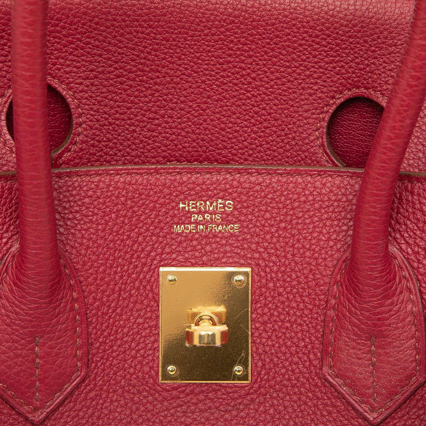 Second hand Hermes Birkin 35 Togo Leather Top - handle Bag Rouge Grenat - Tabita Bags