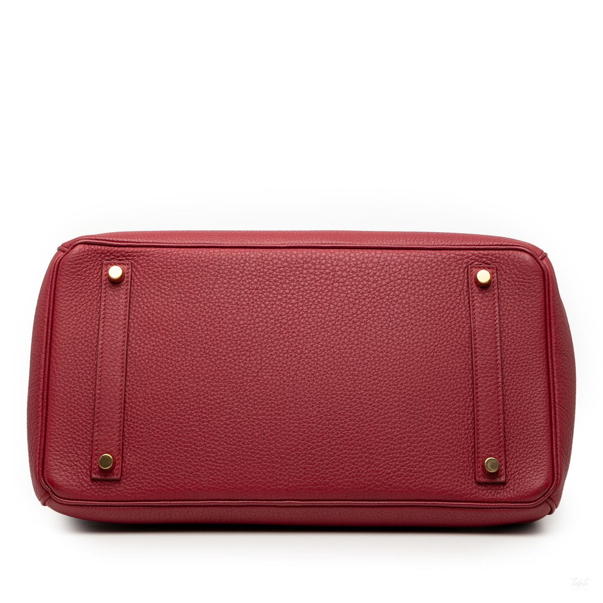 Second hand Hermes Birkin 35 Togo Leather Top - handle Bag Rouge Grenat - Tabita Bags