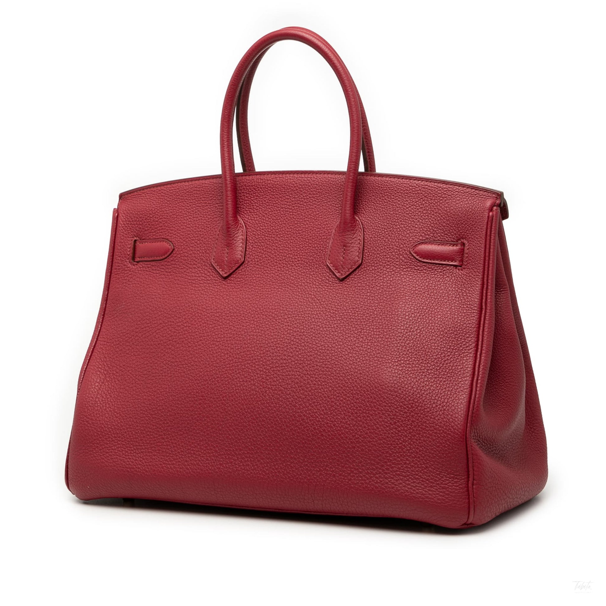 Second hand Hermes Birkin 35 Togo Leather Top - handle Bag Rouge Grenat - Tabita Bags