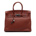 Second hand Hermes Birkin 35 Togo Leather Top - handle Bag Rouge H - Tabita Bags