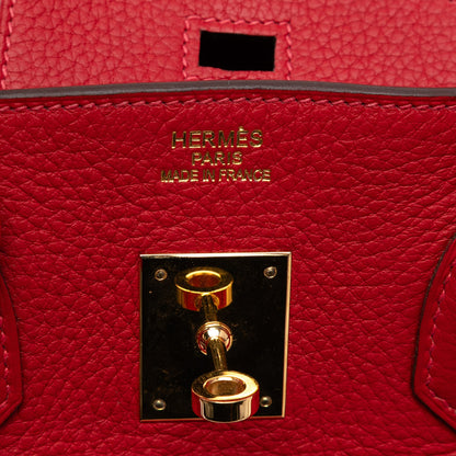 Second hand Hermes Birkin 35 Togo Leather Top - Handle Bag Rouge Vif - Tabita Bags