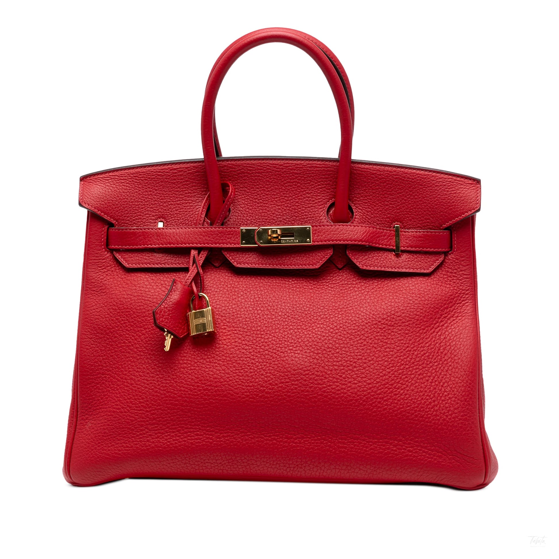 Second hand Hermes Birkin 35 Togo Leather Top - Handle Bag Rouge Vif - Tabita Bags