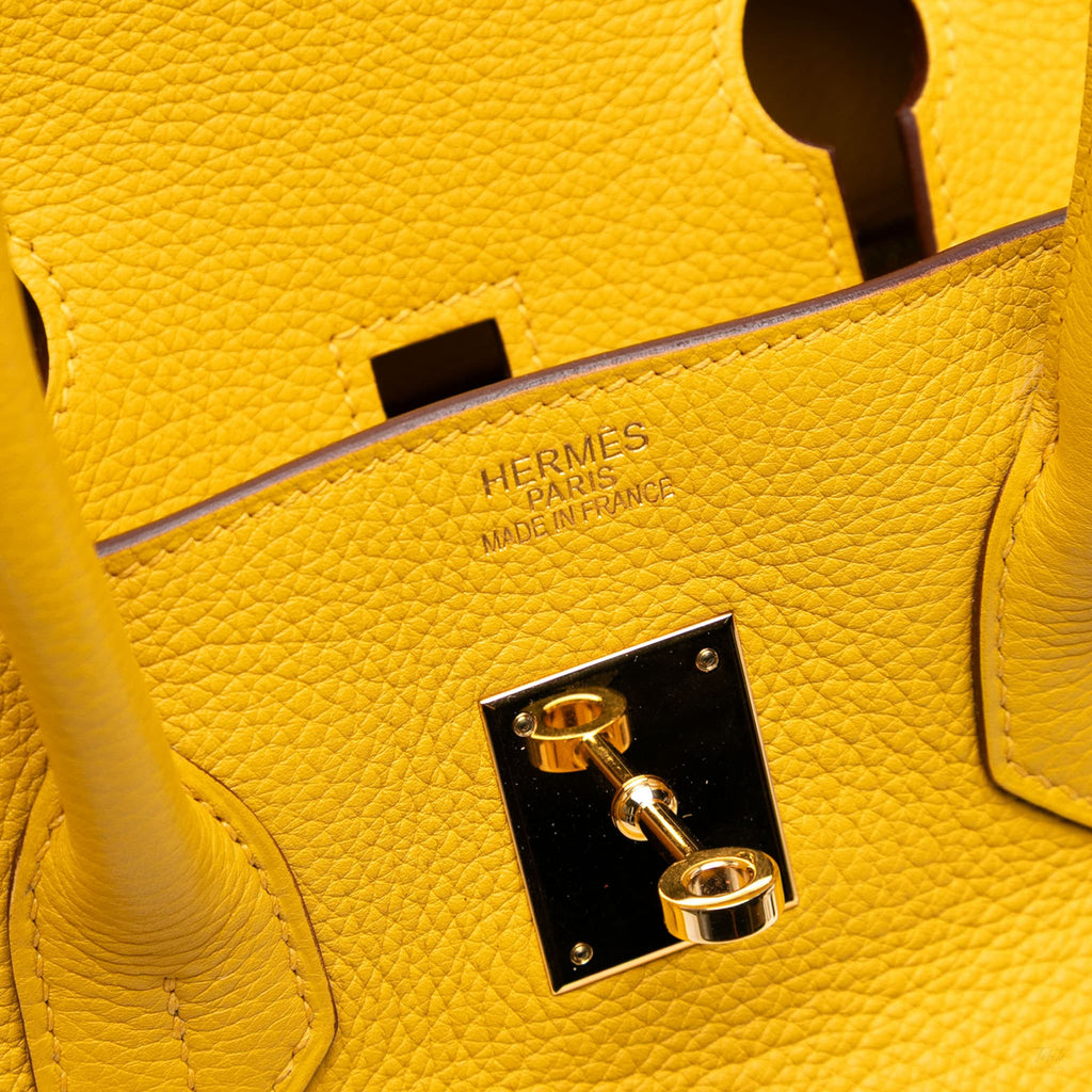 Second hand Hermes Birkin 35 Togo Leather Top - Handle Bag Soleil - Tabita Bags