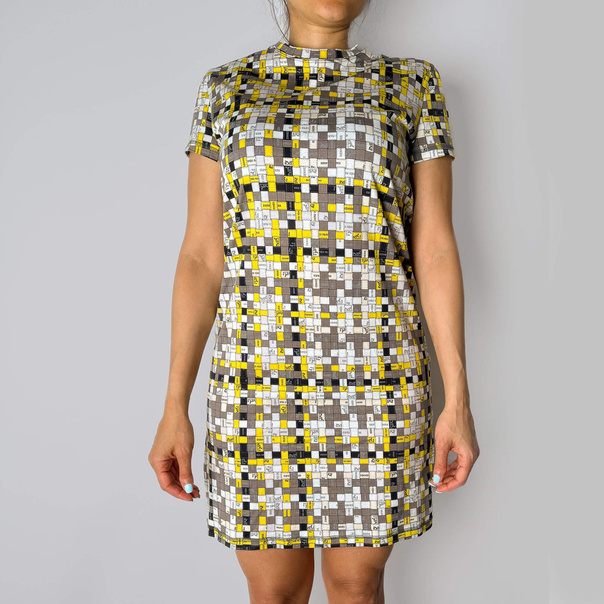 Second hand Hermes Bolduc at the Square 36 Cotton Dress 36 Bicolor - Tabita Bags