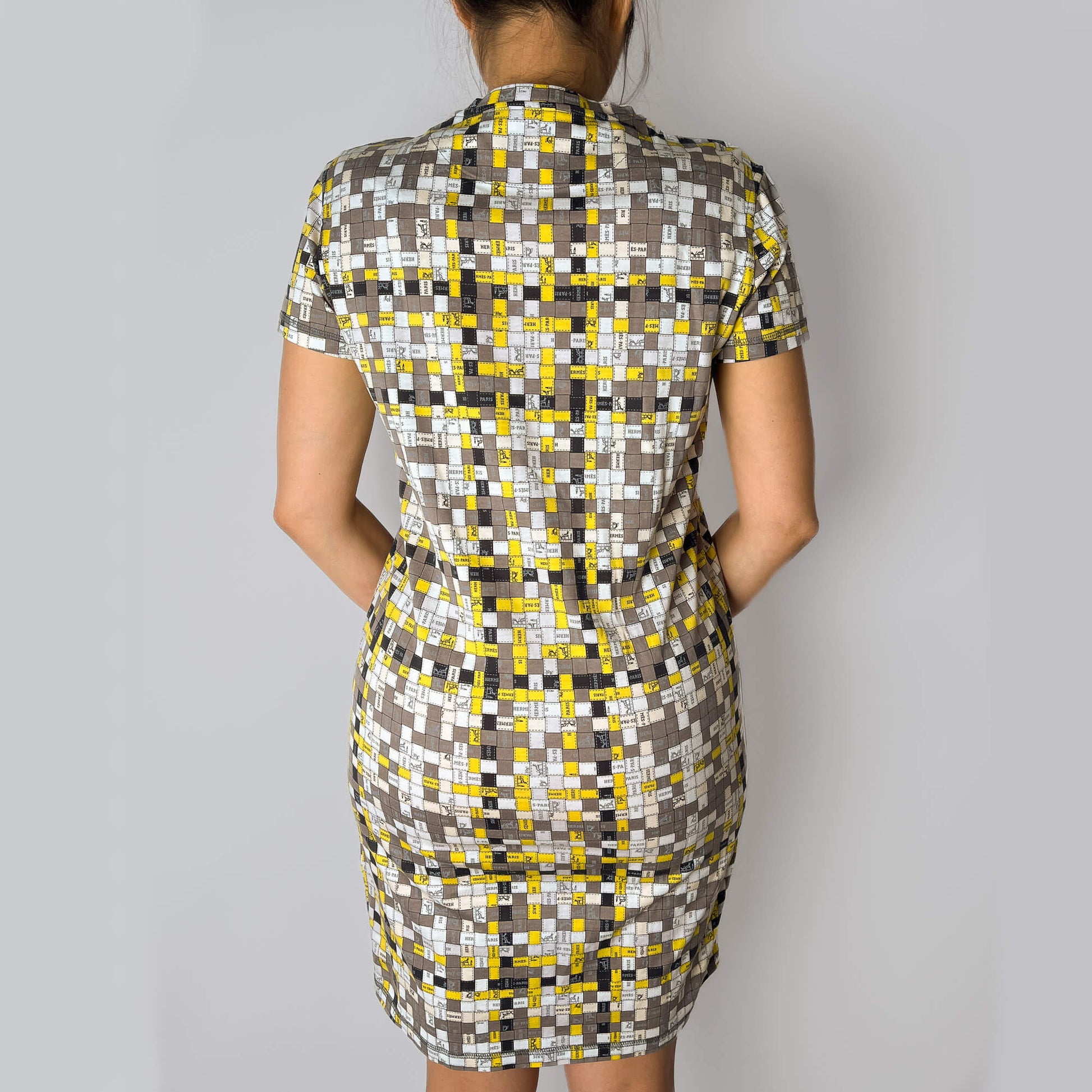 Second hand Hermes Bolduc at the Square 36 Cotton Dress 36 Bicolor - Tabita Bags