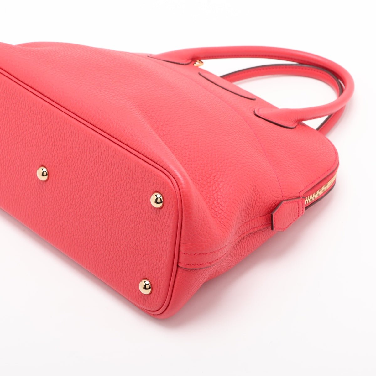 Second hand Hermes Bolide 31 Taurillon Clemence Leather Shoulder Bag Rouge de Coeur - Tabita Bags