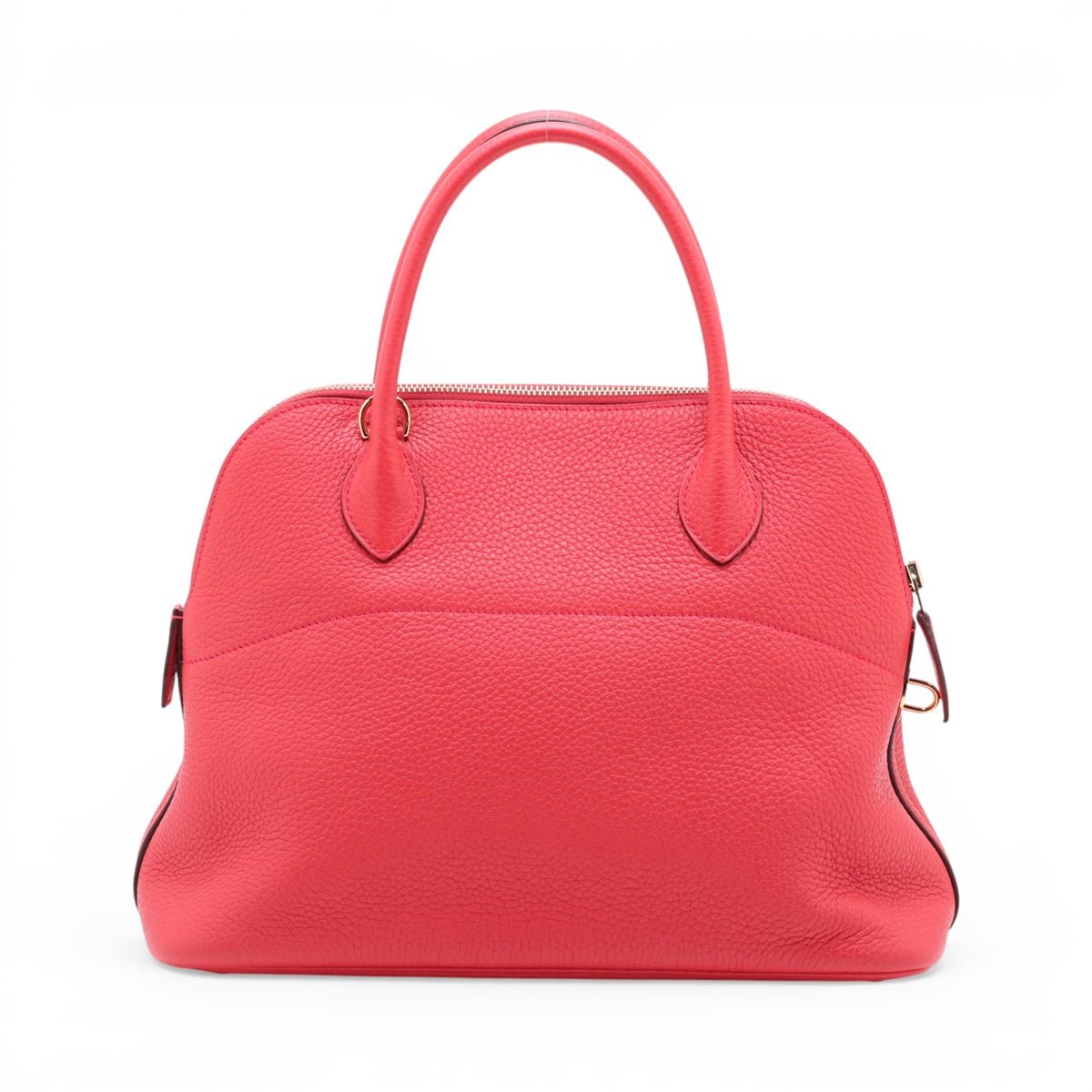 Second hand Hermes Bolide 31 Taurillon Clemence Leather Shoulder Bag Rouge de Coeur - Tabita Bags