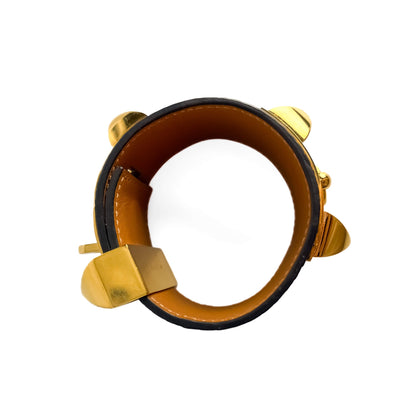 Second hand Hermes Collier de Chien 21 Ombre Lizard Exotic Leather Bracelet Bicolor - Tabita Bags