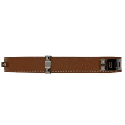 Second hand Hermes Collier de Chien Leather Bracelet T2 Gold - Tabita Bags