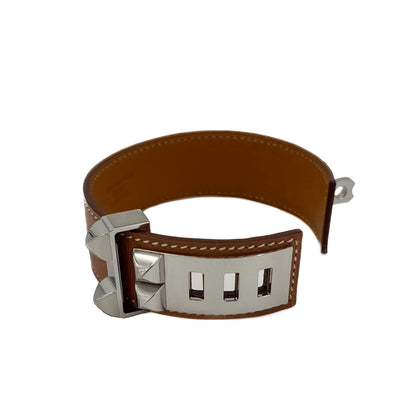 Second hand Hermes Collier de Chien Leather Bracelet T2 Gold - Tabita Bags