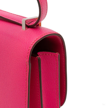 Second hand Hermes Constance 18 Chèvre Mysore Leather Shoulder Bag Rose Tyrien - Tabita Bags
