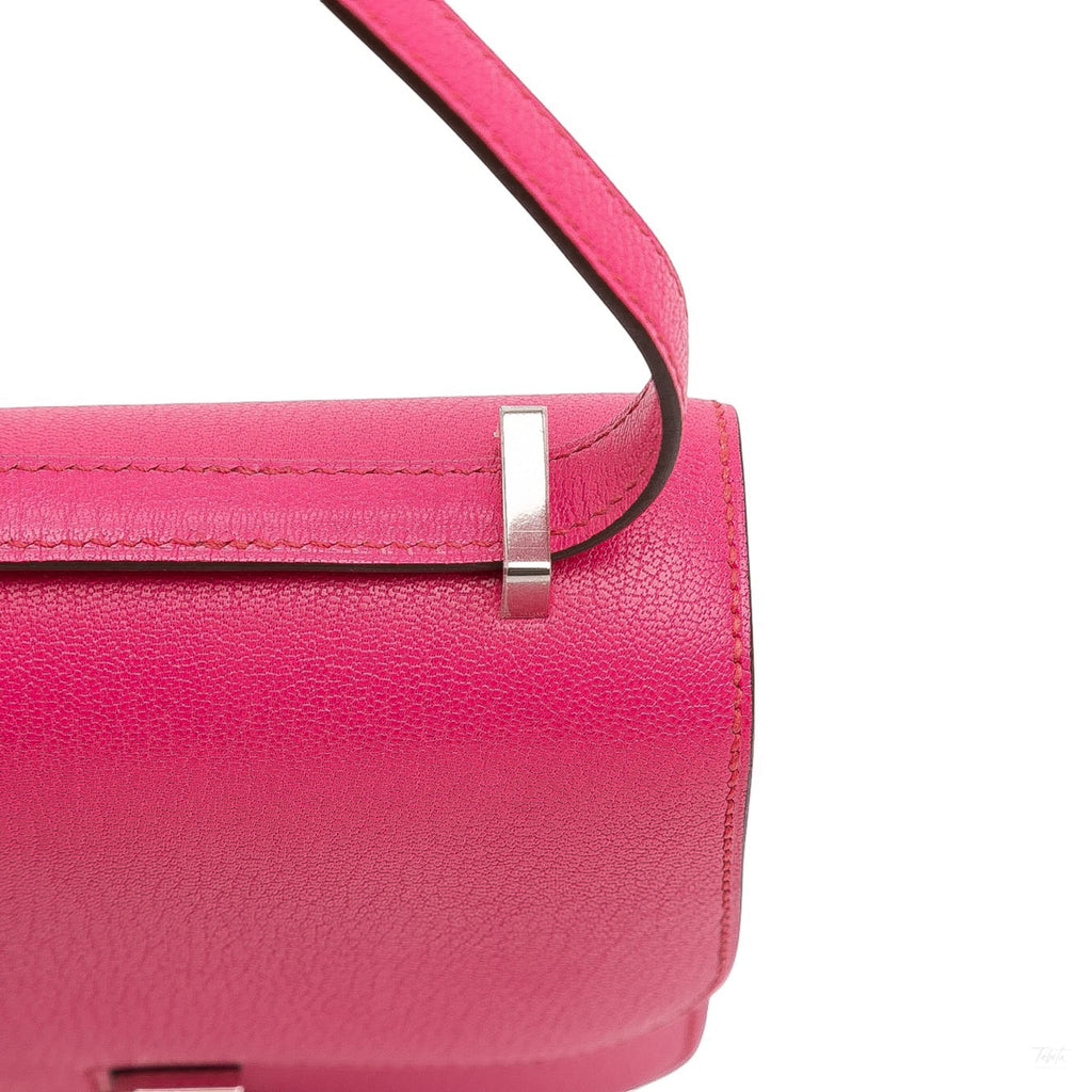 Second hand Hermes Constance 18 Chèvre Mysore Leather Shoulder Bag Rose Tyrien - Tabita Bags