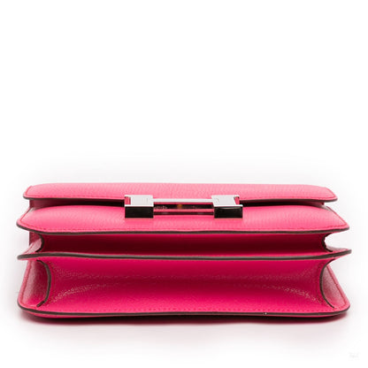 Second hand Hermes Constance 18 Chèvre Mysore Leather Shoulder Bag Rose Tyrien - Tabita Bags