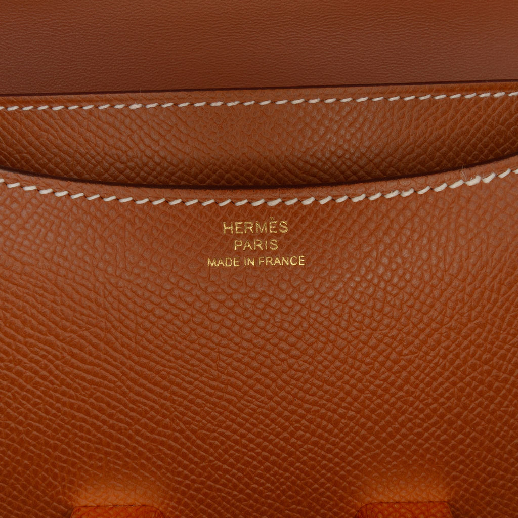 Second hand Hermes Constance 18 Epsom Leather Shoulder Bag Gold - Tabita Bags