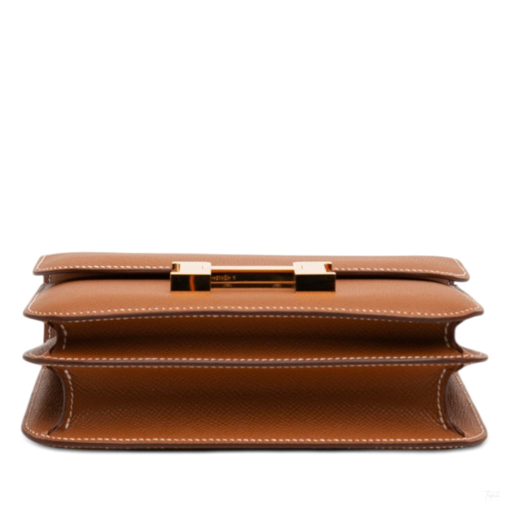 Second hand Hermes Constance 18 Epsom Leather Shoulder Bag Gold - Tabita Bags