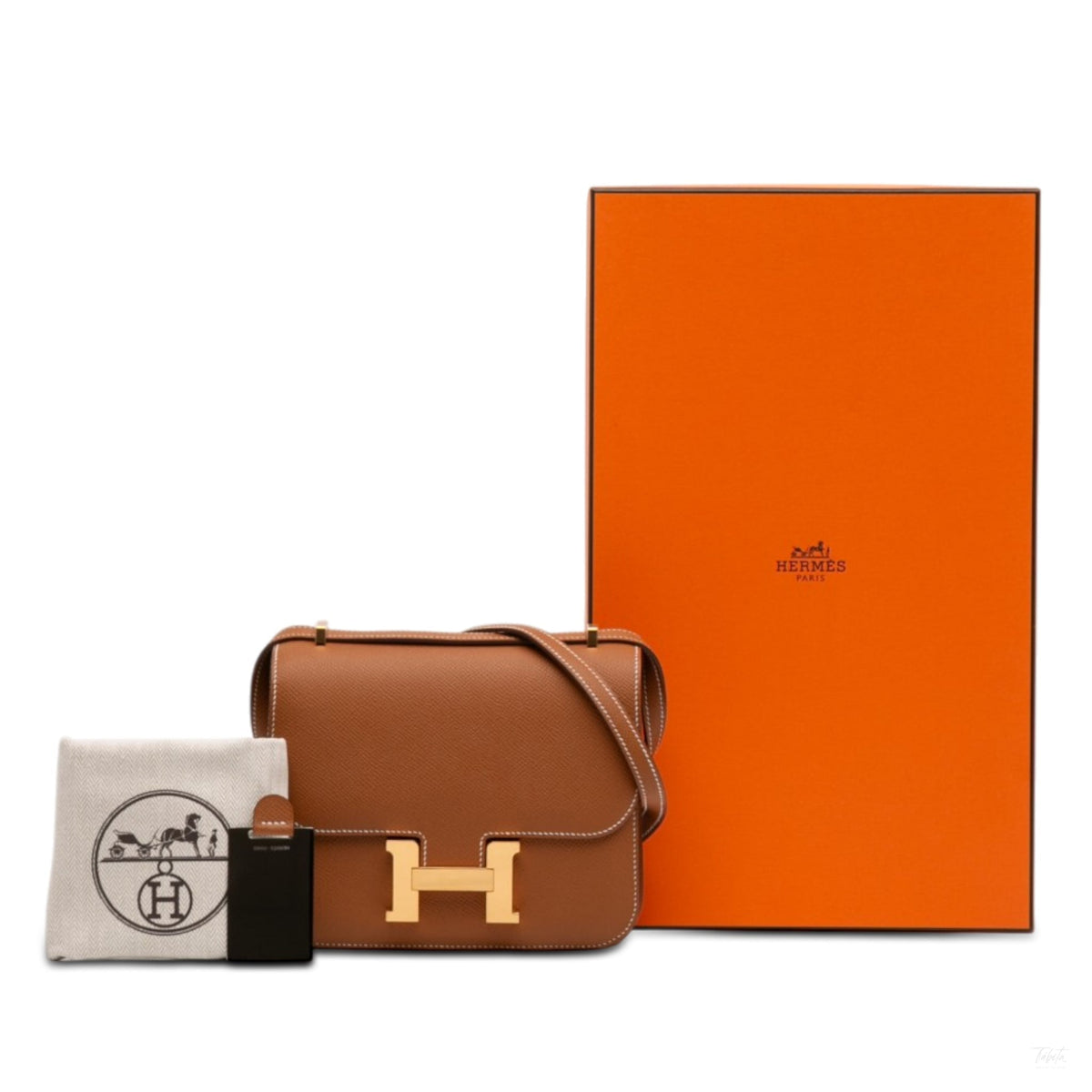 Second hand Hermes Constance 18 Epsom Leather Shoulder Bag Gold - Tabita Bags