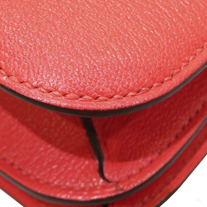 Second hand Hermes Constance 18 Epsom Leather Shoulder Bag Red - Tabita Bags