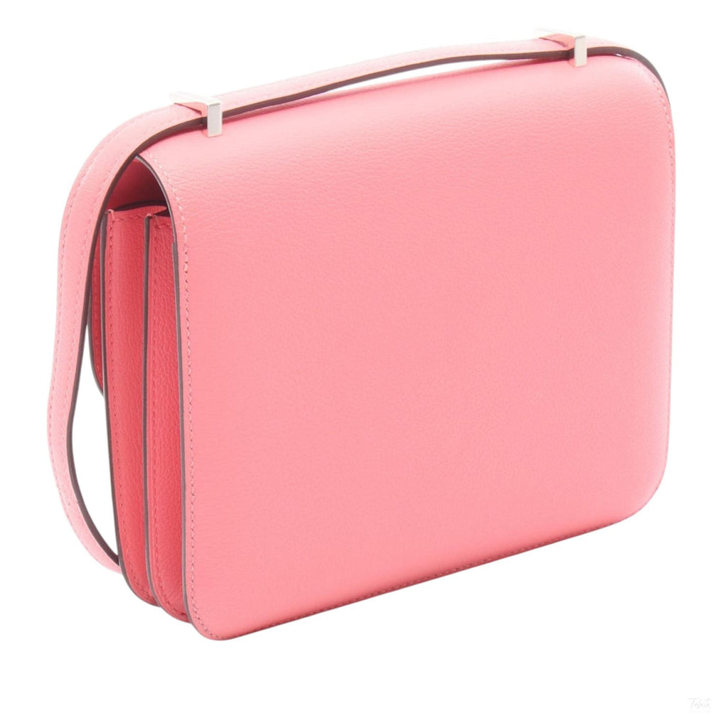 Second hand Hermes Constance 18 Evercolor Leather Shoulder Bag Pink - Tabita Bags