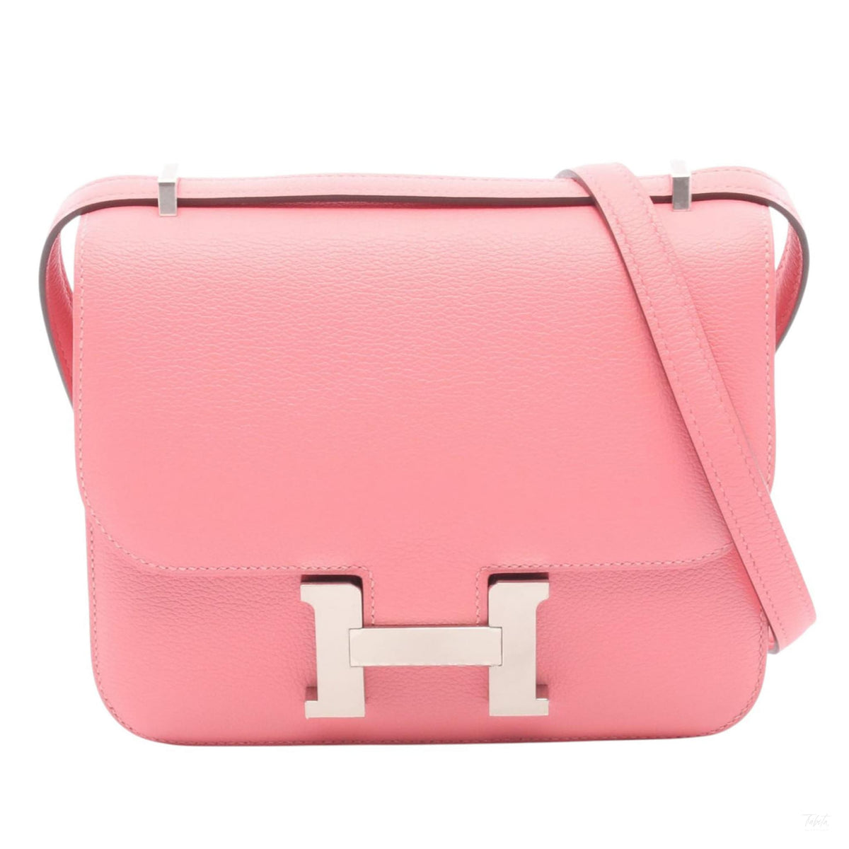 Second hand Hermes Constance 18 Evercolor Leather Shoulder Bag Pink - Tabita Bags