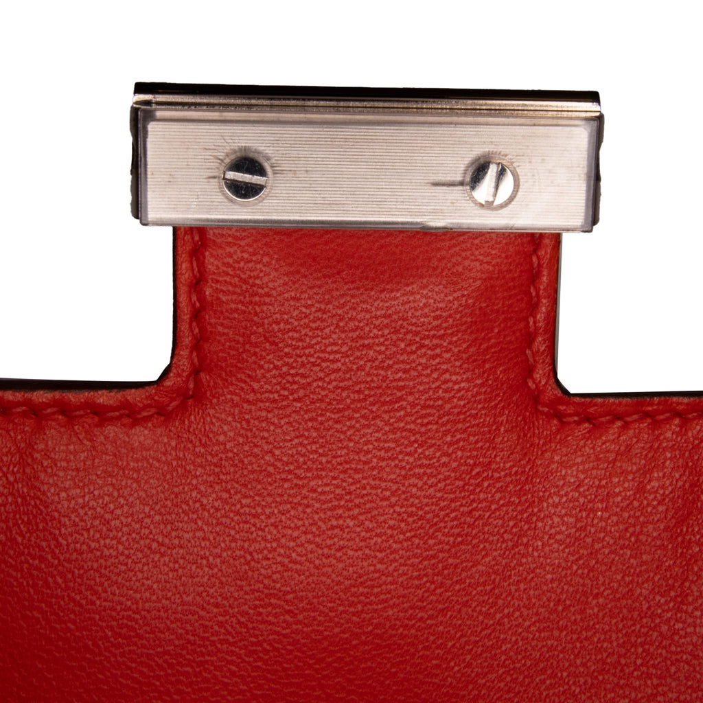 Second hand Hermes Constance 18 Tadelakt Leather Shoulder Bag Rouge Tomate - Tabita Bags