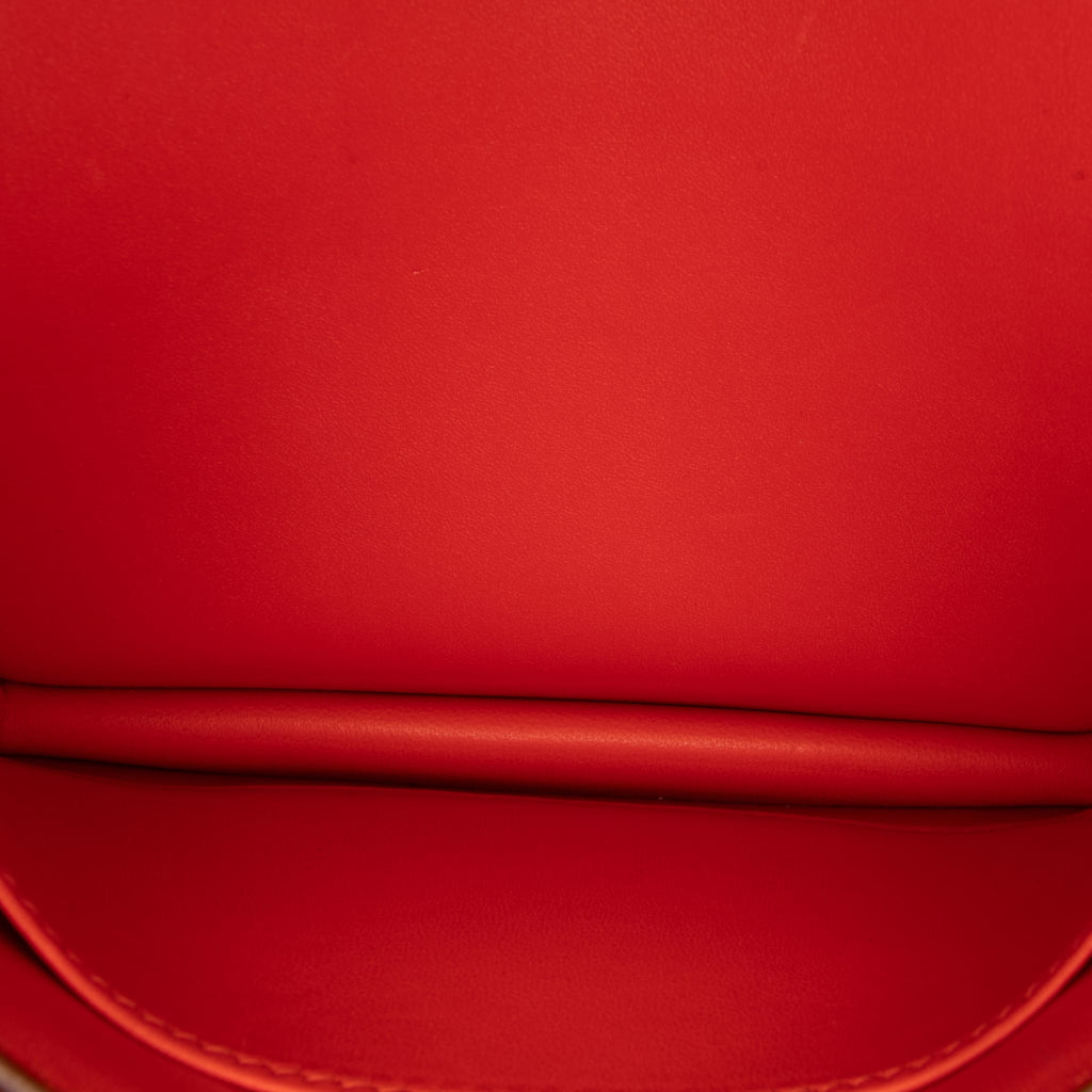Second hand Hermes Constance 18 Tadelakt Leather Shoulder Bag Rouge Tomate - Tabita Bags