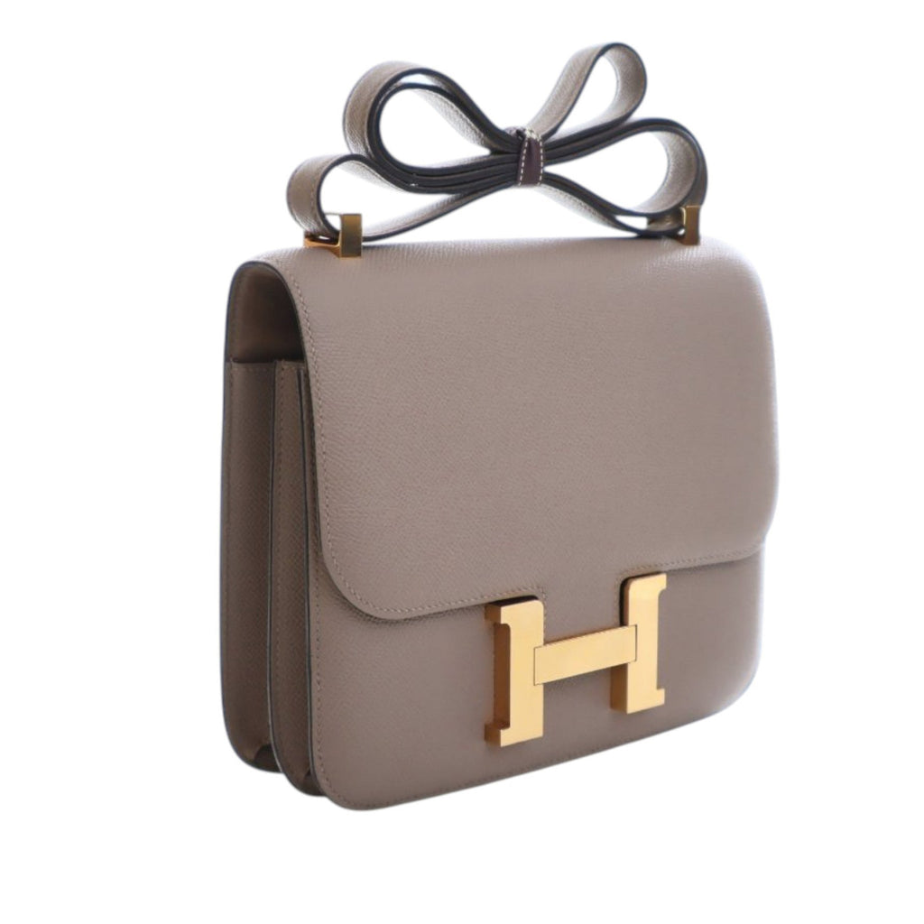 Second hand Hermes Constance Epsom Leather Shoulder Bag Brown - Tabita Bags