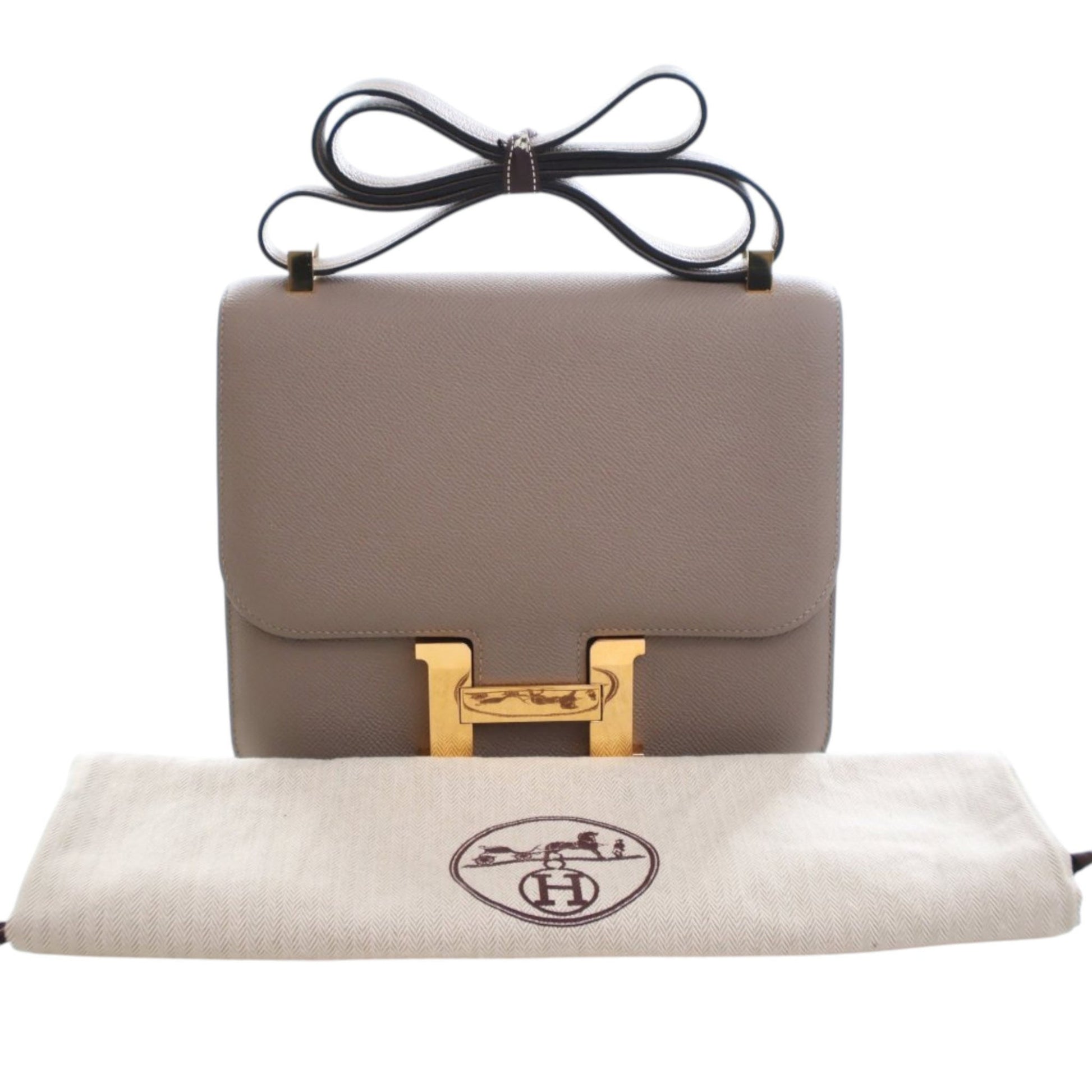 Second hand Hermes Constance Epsom Leather Shoulder Bag Brown - Tabita Bags