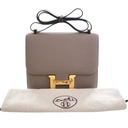 Second hand Hermes Constance Epsom Leather Shoulder Bag Brown - Tabita Bags