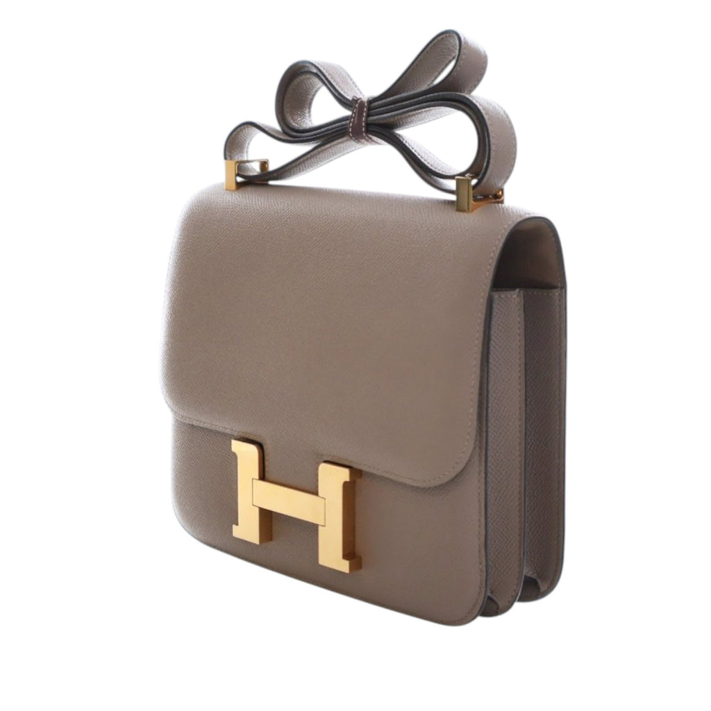 Second hand Hermes Constance Epsom Leather Shoulder Bag Brown - Tabita Bags
