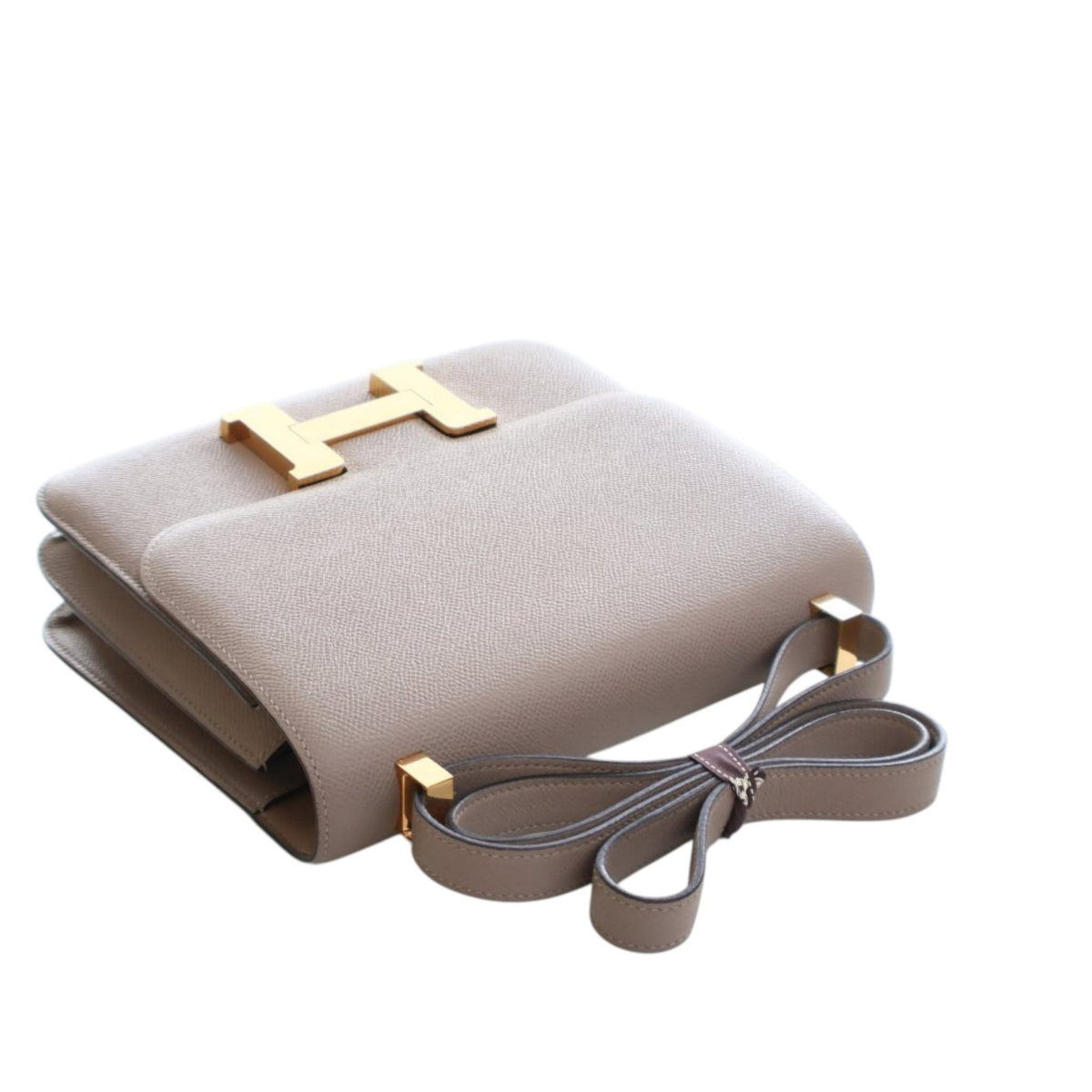 Second hand Hermes Constance Epsom Leather Shoulder Bag Brown - Tabita Bags