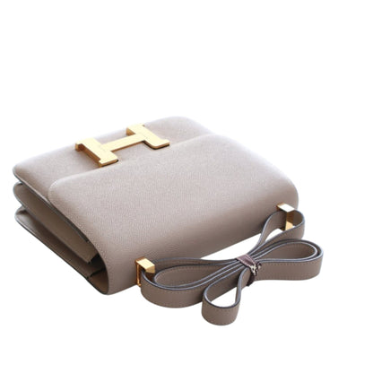 Second hand Hermes Constance Epsom Leather Shoulder Bag Brown - Tabita Bags