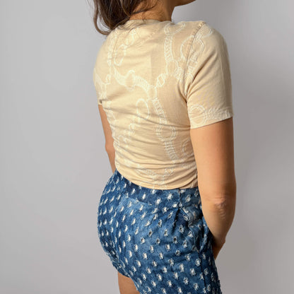 Second hand Hermes Cotton Tshirt 36 Beige - Tabita Bags