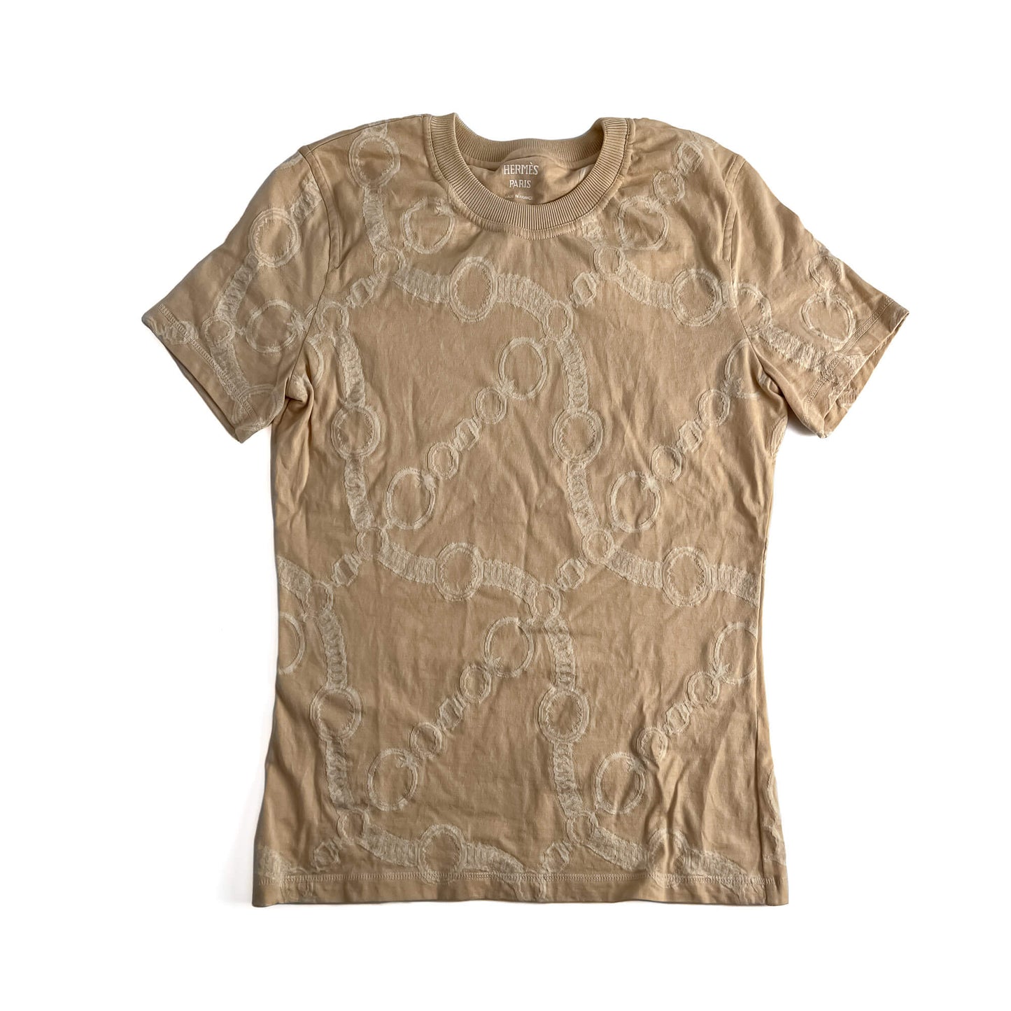 Second hand Hermes Cotton Tshirt 36 Beige - Tabita Bags