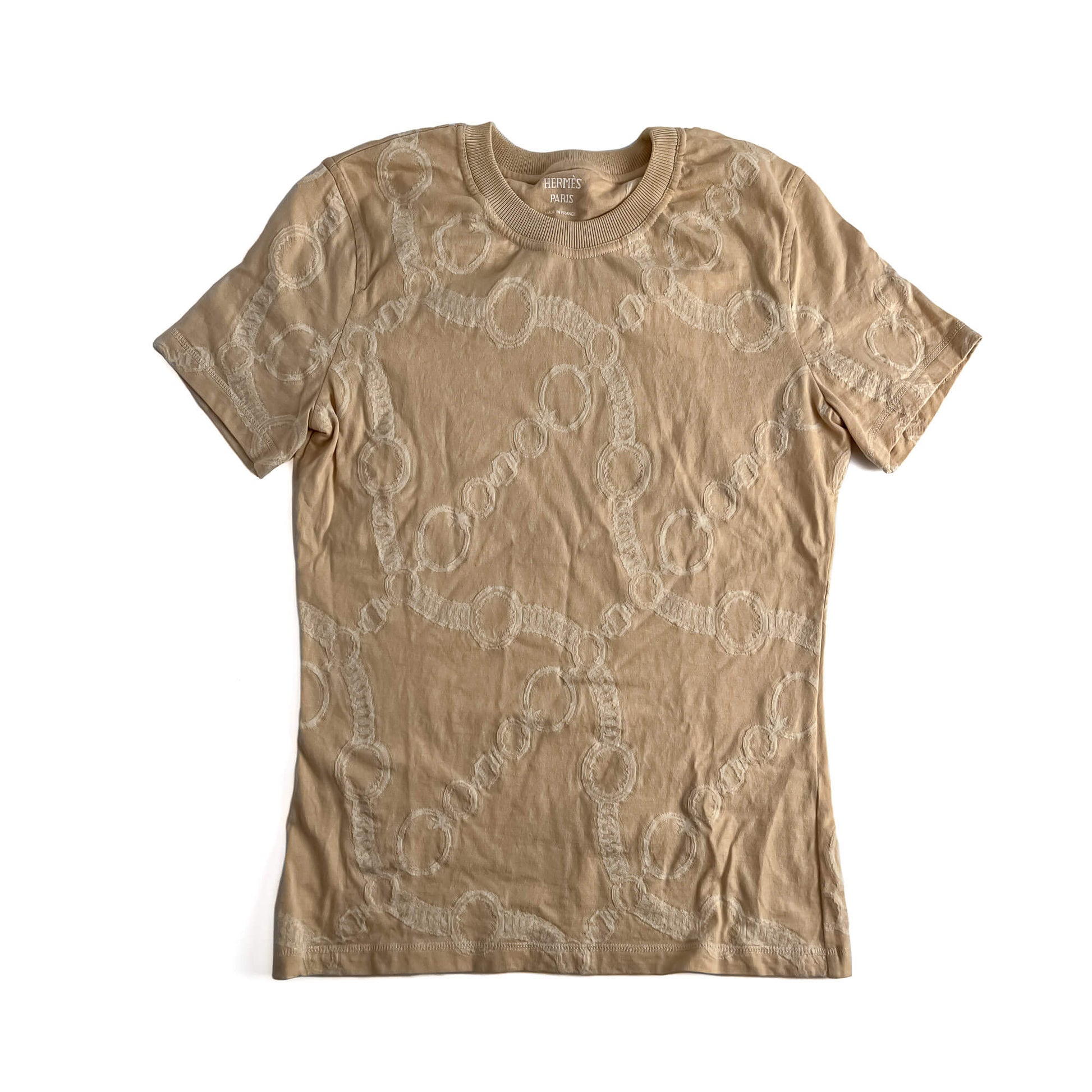 Second hand Hermes Cotton Tshirt 36 Beige - Tabita Bags