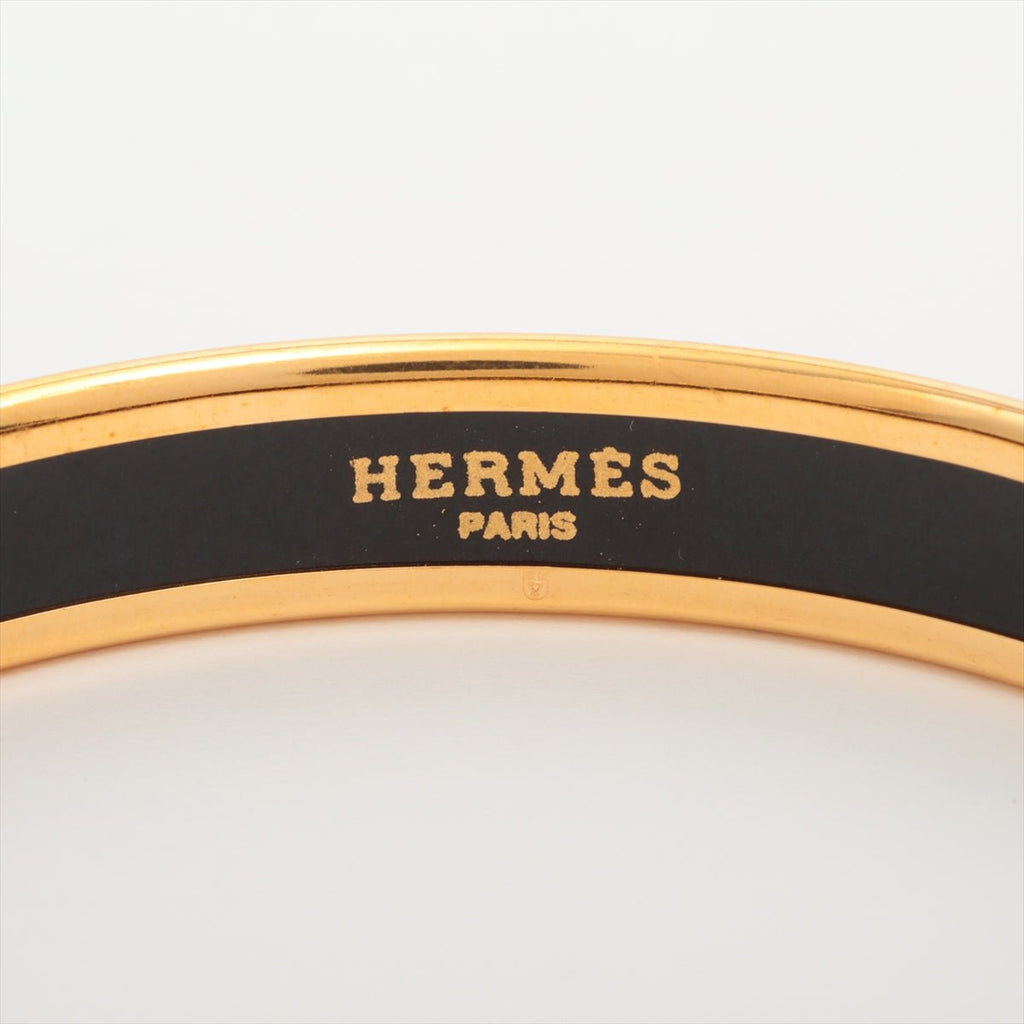 Second hand Hermes Enamel Metal Bangle Thin Bicolor - Tabita Bags