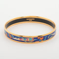 Second hand Hermes Enamel Metal Bangle Thin Bicolor - Tabita Bags