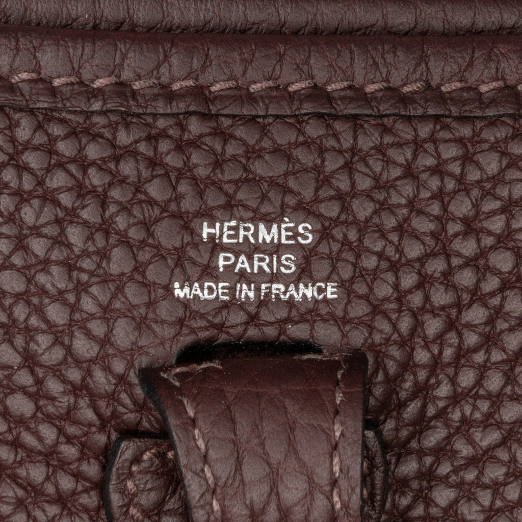 Second hand Hermes Evelyne 16 TPM Amazone Taurillon Clemence Leather Hobo Bag Brown - Tabita Bags