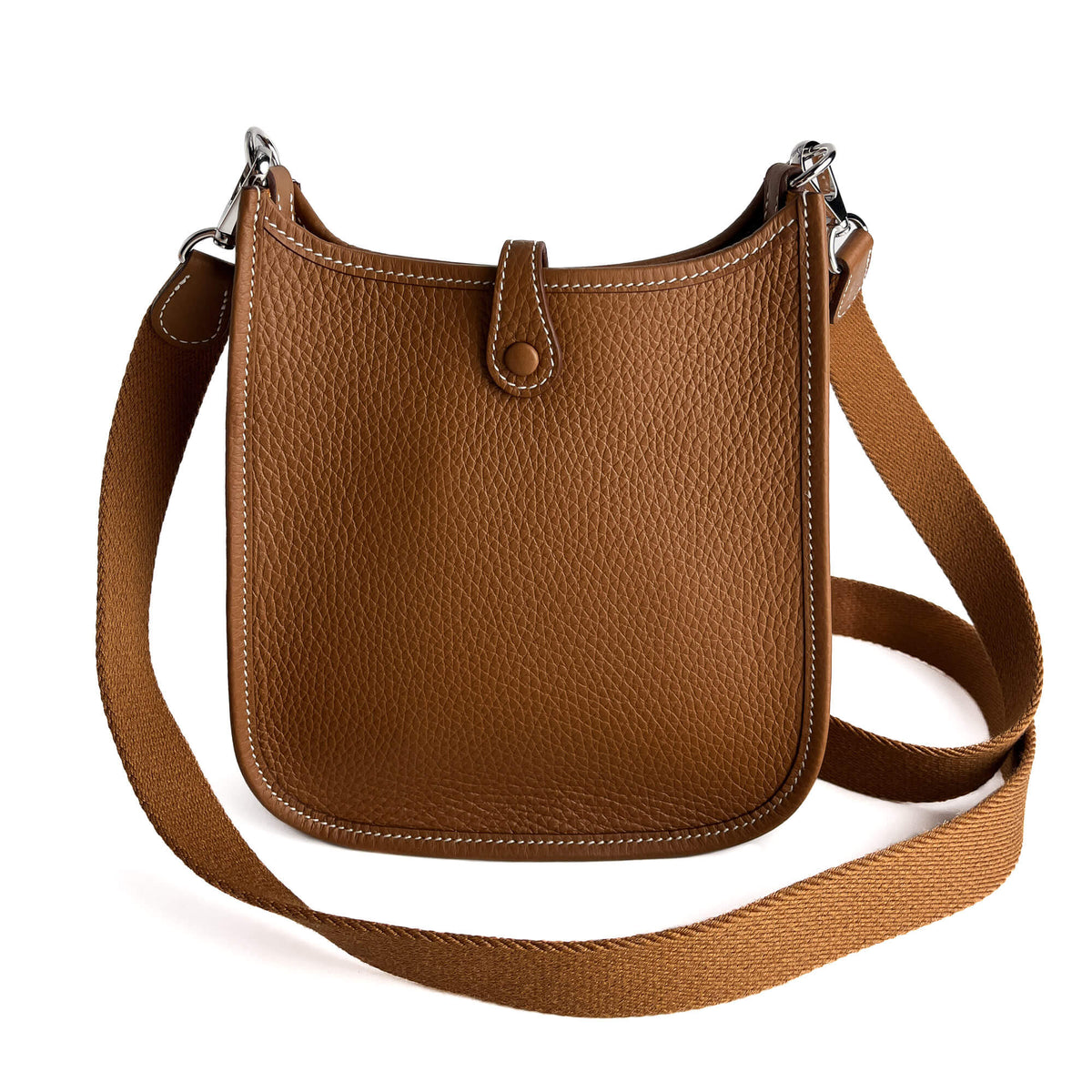 Second hand Hermes Evelyne 16 TPM Amazone Taurillon Clemence Leather Hobo Bag Gold - Tabita Bags