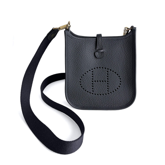 Second hand Hermes Evelyne 16 TPM Amazone Taurillon Clemence Leather Hobo Bag Gris Misty - Tabita Bags