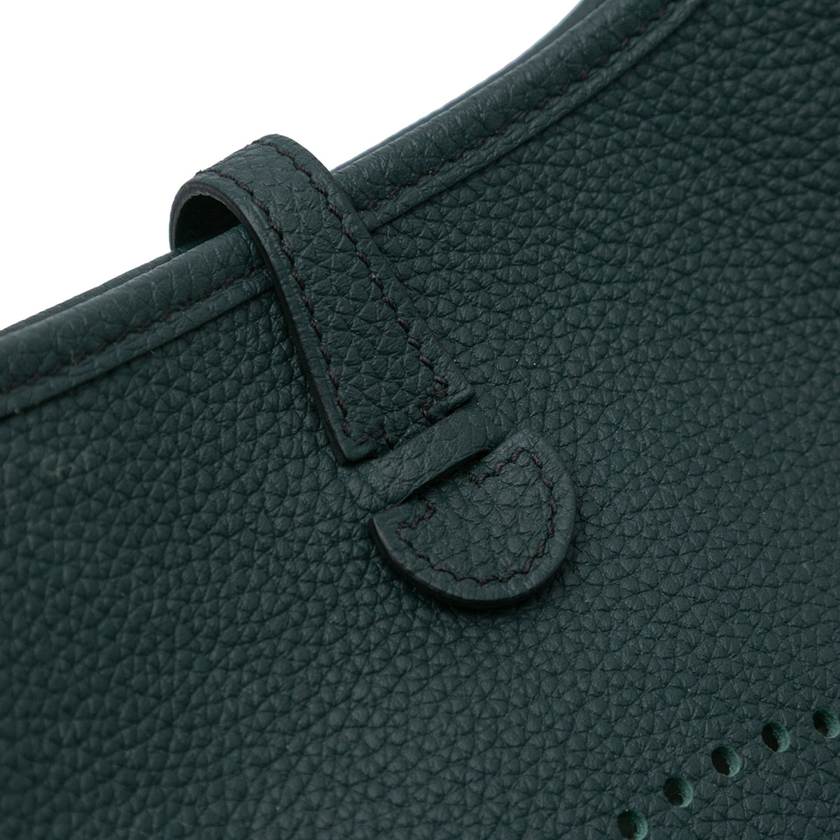 Second hand Hermes Evelyne 16 TPM Amazone Taurillon Clemence Leather Hobo Bag Vert Cypress - Tabita Bags
