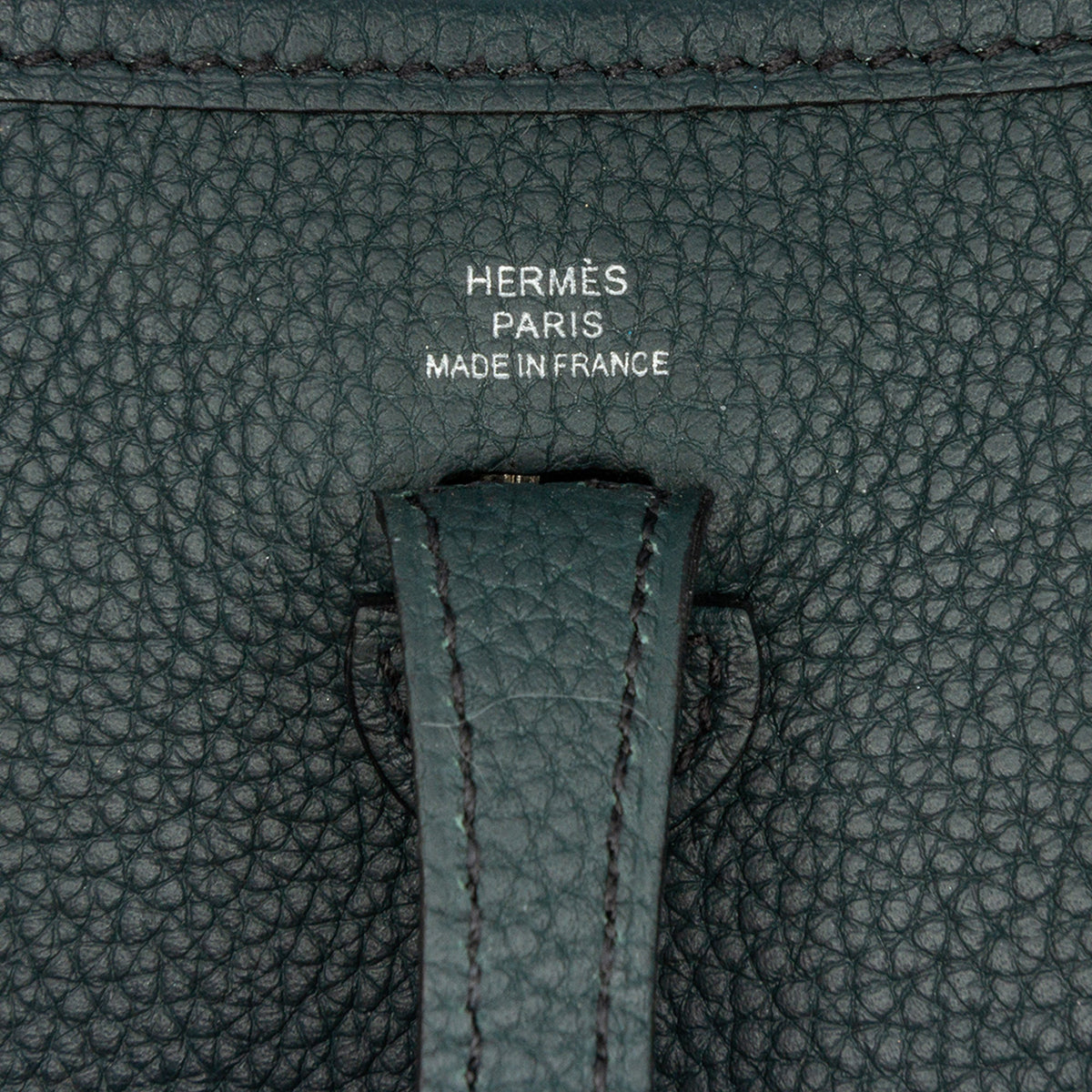 Second hand Hermes Evelyne 16 TPM Amazone Taurillon Clemence Leather Hobo Bag Vert Cypress - Tabita Bags