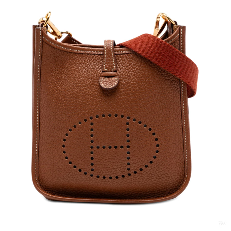 Second hand Hermes Evelyne 16 TPM Barenia Leather Hobo Crossbody Fauve - Tabita Bags