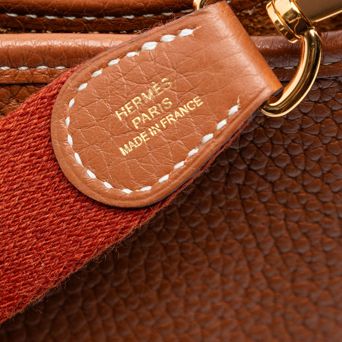 Second hand Hermes Evelyne 16 TPM Barenia Leather Hobo Crossbody Fauve - Tabita Bags