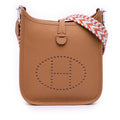 Second hand Hermes Evelyne 16 TPM Clemence Leather Hobo Crossbody Biscuit - Tabita Bags