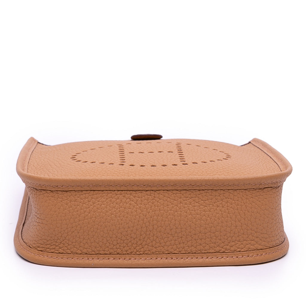 Second hand Hermes Evelyne 16 TPM Clemence Leather Hobo Crossbody Biscuit - Tabita Bags