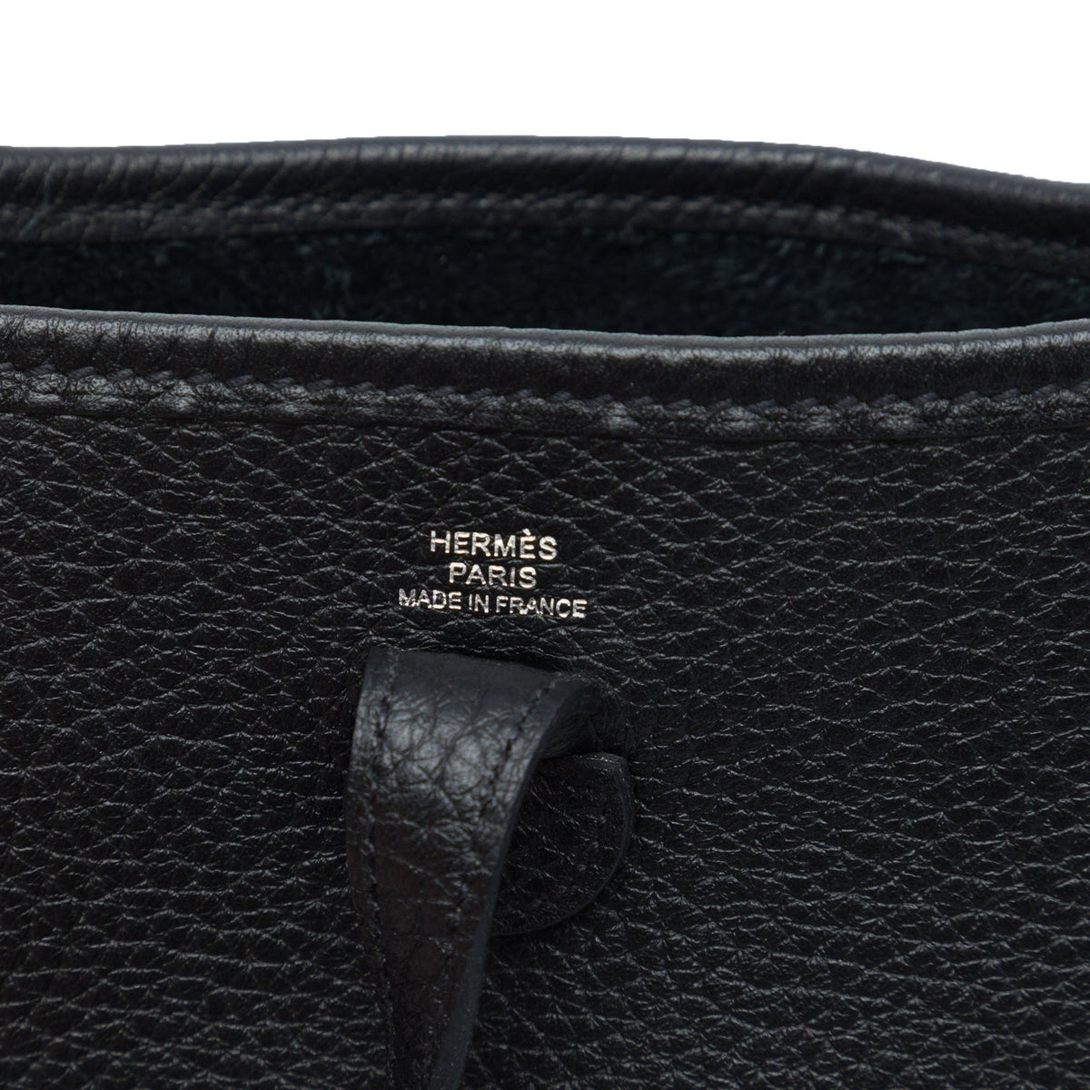 Second hand Hermes Evelyne 16 TPM Clemence Leather Hobo Crossbody Black - Tabita Bags