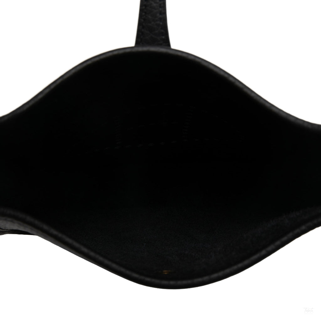 Second hand Hermes Evelyne 16 TPM Clemence Leather Hobo Crossbody Black - Tabita Bags