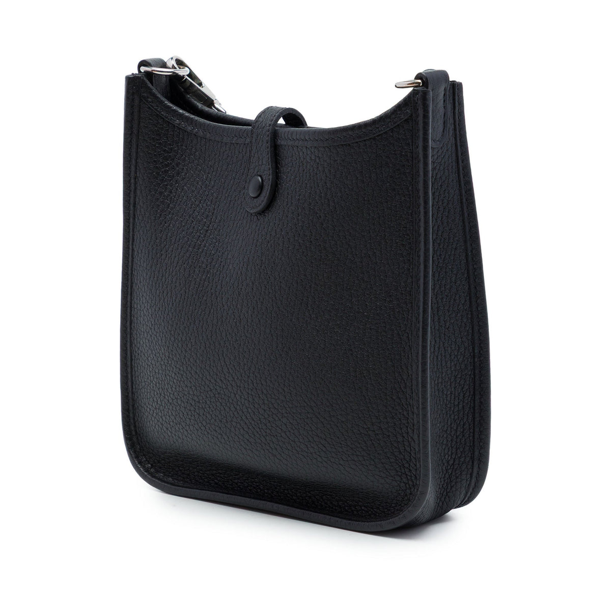 Second hand Hermes Evelyne 16 TPM Clemence Leather Hobo Crossbody Black - Tabita Bags