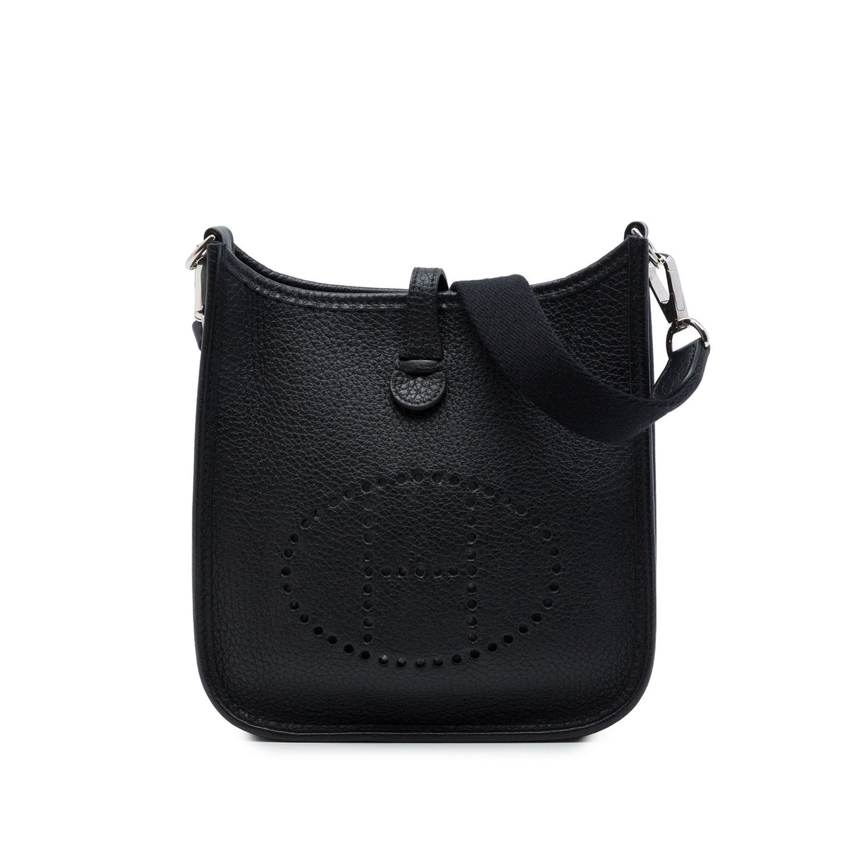 Second hand Hermes Evelyne 16 TPM Clemence Leather Hobo Crossbody Black - Tabita Bags